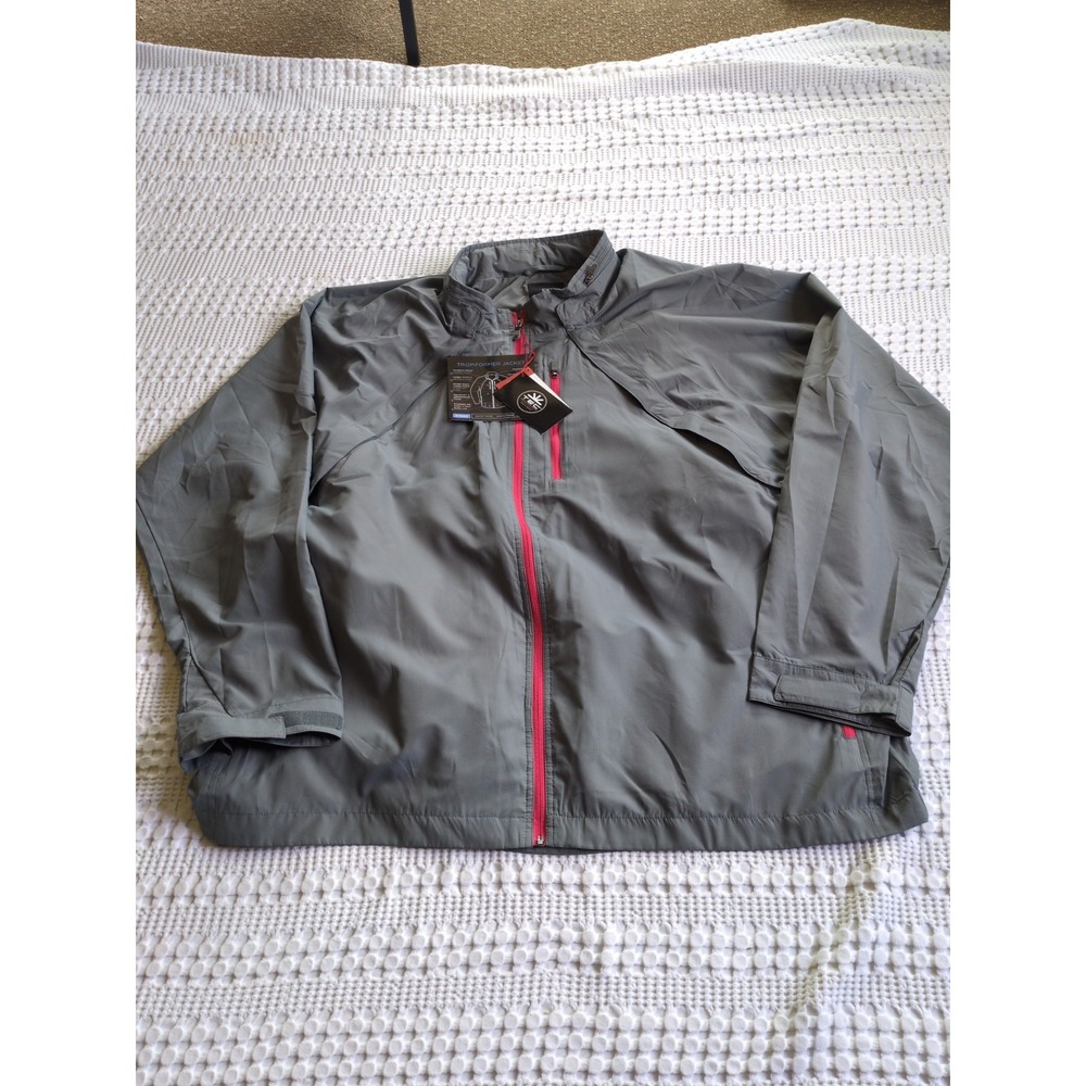 NWT Scottevest Tropiformer Jacket Full Zip Mens Gray Size XXL Fog Gray